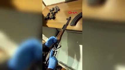 Otel odasına baskın! Yatağın altından cephanelik çıktı