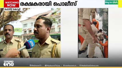 ഫോർട്ട് കൊച്ചിയിൽ കനാലിൽ വീണ ഇതര സംസ്ഥാന തൊഴിലാളിയെ രക്ഷപ്പെടുത്തി പൊലീസ്