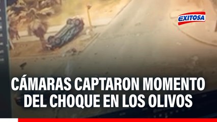 Cámaras captaron momento del choque entre vehículos en Los Olivos: Conductor se salvó de morir