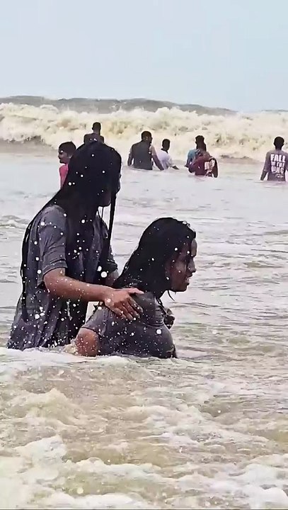 Cox's Bazar sea beach swimming video Sugandha point. funny kids গোসলের ভিডিও। #beach #short