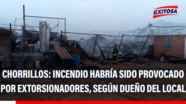 Chorrillos: Incendio en almacén de chatarra habría sido provocado por extorsionadores, según dueño del local
