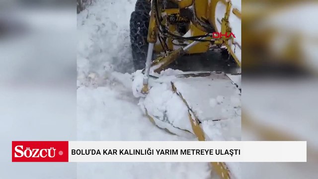 Bolu'da kar kalınlığı yarım metreye ulaştı