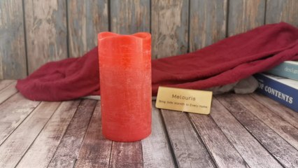 Melouris Scalloped edge Realistic Red Paraffin Wax LED Electronic Candle - Unboxing & Demo