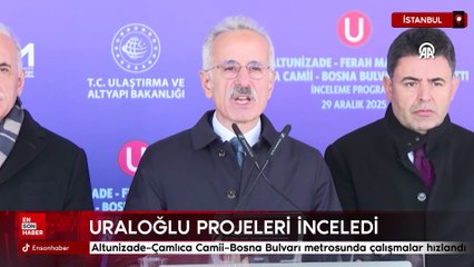 Altunizade–Çamlıca Camii–Bosna Bulvarı metrosunda çalışmalar hızlandı