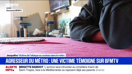 Agression dans le métro parisien: "J'ai senti comme un coup très très fort dans mon dos", témoigne Jacqueline, victime de l'attaque au couteau
