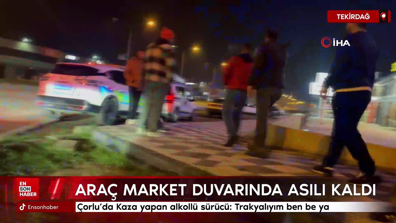 Çorlu'da Kaza yapan alkollü sürücü: Trakyalıyım ben be ya, hiç bir şeyim yok