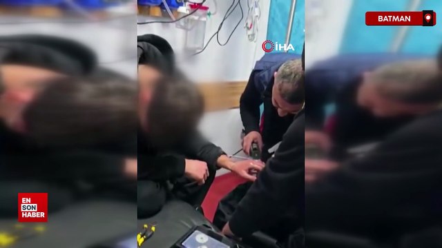 Batman’da parmağına sıkışan yüzüğü itfaiye çıkardı