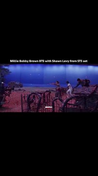 Millie Bobby Brown chilling bts with Shawn Levy, while the upside down waits its turn… movie magic, i guess. #glamsham #milliebobbybrown #strangerthings5 #bts #filmmaking {glamsham, millie bobby brown, stranger things 5, bts, film making}