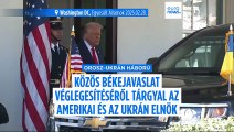 Magyar idő szerint vasárnap kora este tárgyal Trump és Zelenszkij békejavaslatuk véglegesítéséről