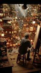 Hyper-Realistic Miniature Abandoned City Diorama (Cinematic Build)