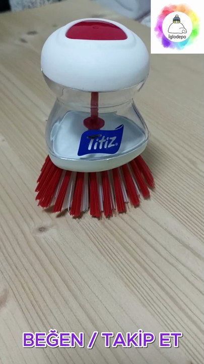 Güçlü Leke Çıkarıcı Deterjan Hazneli Bulaşık Fırça