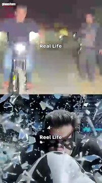 Real life obeys physics, reel life bends it; Salman Khan just rides through both. 🚴 #glamsham #salmankhan #reellife #reallife #cinemavsreality {glamsham, salman khan, reel life, real life, cinema vs reality}