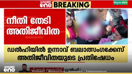നീതി ആവശ്യപ്പെട്ട് ഡൽഹിയിൽ ഉന്നാവ് ബലാത്സംഗക്കേസിലെ അതിജീവിതയുടെ പ്രതിഷേധം