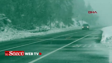 Bolu Dağı geçişinde yoğun kar yağışı