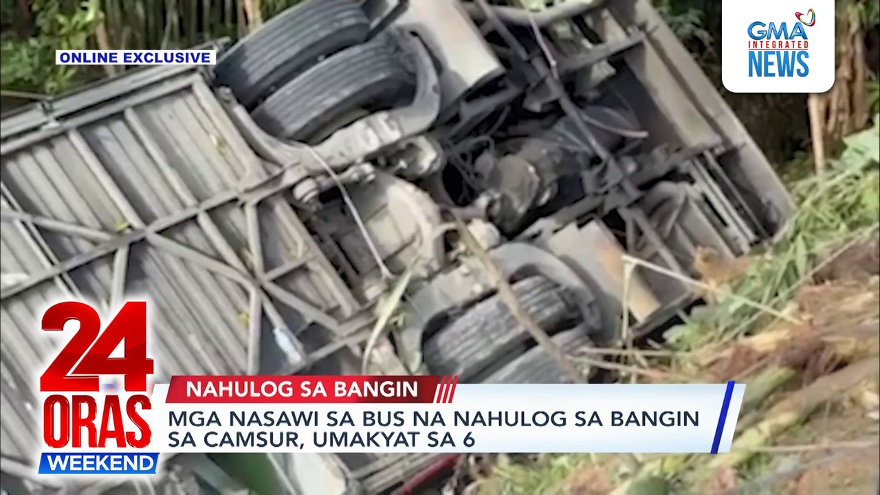 Mga nasawi sa bus na nahulog sa bangin sa CamSur, umakyat sa 6 | 24 Oras Weekend