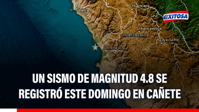 Sismo de magnitud 4.8 se registró este domingo 28 de diciembre en Cañete
