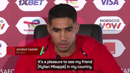 Hakimi delighted to see Mbappe cheering Morocco at AFCON