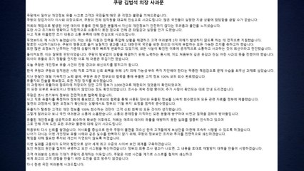 쿠팡 김범석, 한 달만에 사과문 발표 / YTN