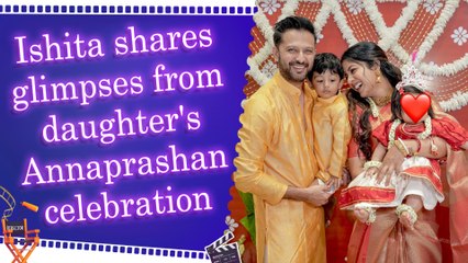 Ishita Dutta and Vatsal Sheth celebrate their daughter Veda’s traditional Bengali Annaprashan ceremony