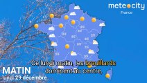 Bulletin météo France du lundi 29 décembre 2025