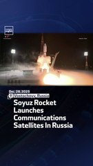 Soyuz Rocket Launches Communications Satellites In Russia