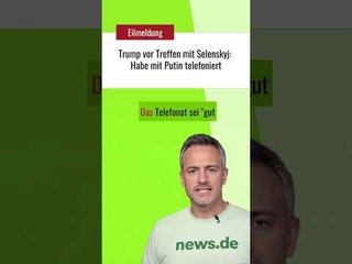 Trump vor Treffen mit Selenskyj: Habe mit Putin telefoniert