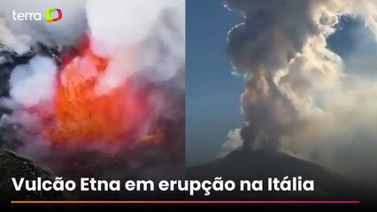 Vulcão Etna entra em erupção na Itália e lava atinge até 400 metros de altura