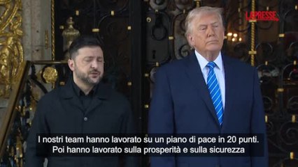 Ucraina, Zelensky a Mar-a-Lago: «Spero nella pace il più presto possibile»