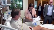 Vídeo mostra Bolsonaro sendo intimado por oficial de Justiça dentro do hospital