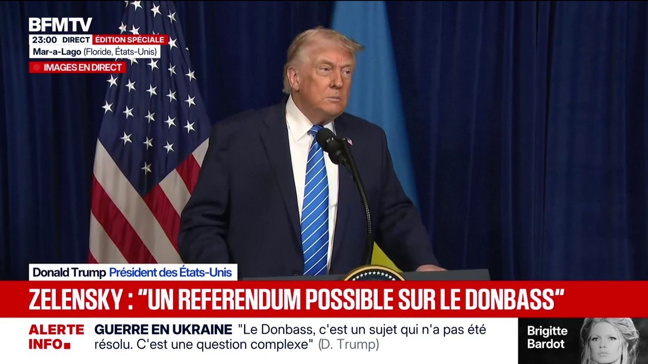 Plan de paix pour l'Ukraine: "La Russie et l'Ukraine veulent que la guerre s'arrête", déclare Donald Trump