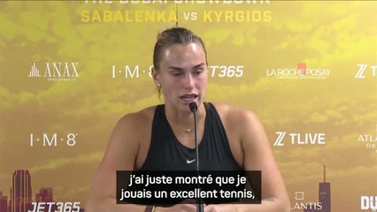 Bataille des sexes - Sabalenka : "Une attention comparable à une finale de Grand Chelem"