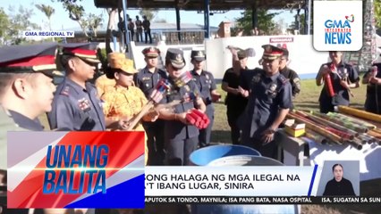 Libo-libong pisong halaga ng mga ilegal na paputok sa iba't ibang lugar, sinira | Unang Balita