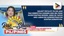 Malacañang, tiniyak na magpapatuloy ang imbestigasyon ng ICI kahit nagbitiw si Comm. Fajardo; ambag ng opisyal sa paglutas sa mga anomalya ng flood control projects, kinilala | ulat ni Kenneth Paciente
