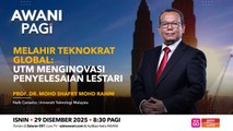 AWANI Pagi: Melahir teknokrat global |UTM menginovasi penyelesaian lestari
