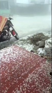 Sorprende granizada y lluvias intensas en Comitán, Chiapas