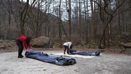 [Snow Camping] Luxury Double Inflatable Tent Setup — The Best Winter Camping with My Best Friend ❄️👯‍♀️