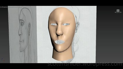 Flame: 3DS MAX Practice Polygon Modeling Head Model Video #53 (12-28-2025)