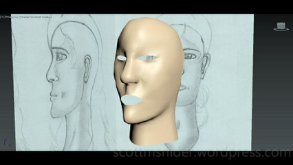 Flame: 3DS MAX Practice Polygon Modeling Head Model Video #54 (12-28-2025)