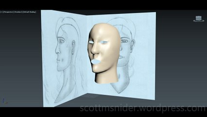 Flame: 3DS MAX Practice Polygon Modeling Head Model Video #55 (12-28-2025)