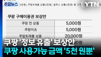 '5만 원' 보상안...쿠팡 사용 가능 금액은 '5천 원뿐' / YTN