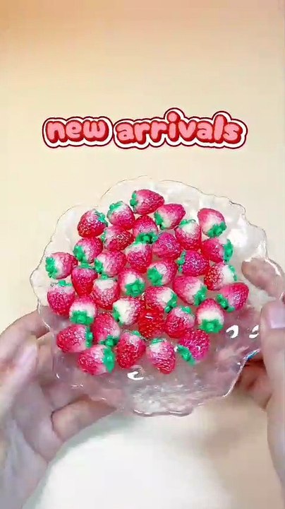 Acrylic Beads UV Coating Ombre Color Strawberry Cup Series, with Coffee & Fast Food