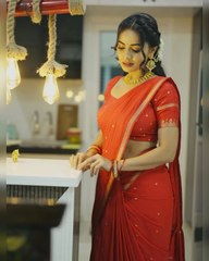beautiful in red ♥️ saree