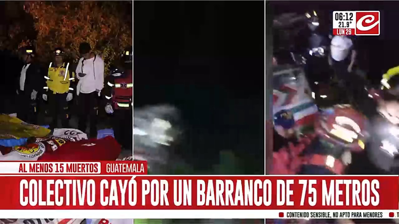 Colectivo cayó por un barranco de 75 metros: al...