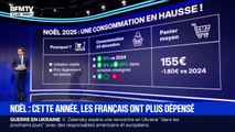 LES ÉCLAIREURS - Les Français ont plus consommé à Noël cette année qu'en 2024, avec un panier moyen de 155€  pour le 24 décembre
