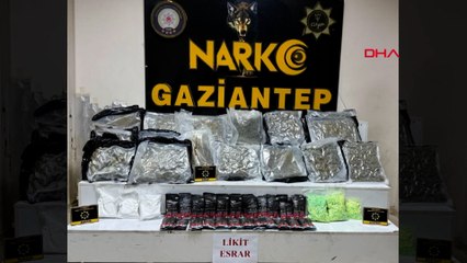 Gaziantep'te 61 kilo uyuşturucu ele geçirildi; 11 tutuklama