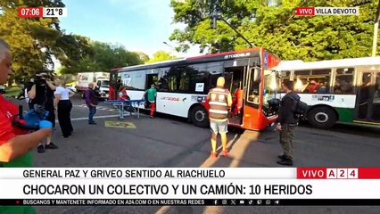 Accidente en la General Paz: hay 19 heridos tras el choque de un camión frigorífico