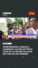 Los aprehendidos por el caso de la mujer encontrada sin vida dentro de un freezer en Santa Cruz llegaron a audiencia de medidas cautelares
