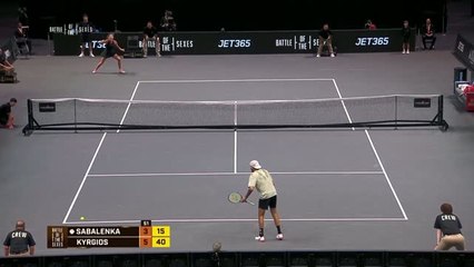 Kyrgios shocked by crushing Sabalenka winner