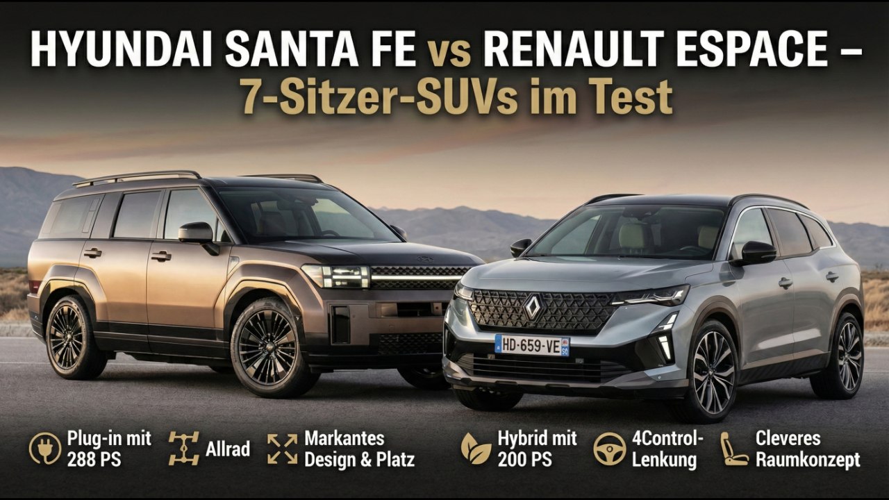 Vergleich: Platz, Technik, Design – Santa Fe oder Espace?