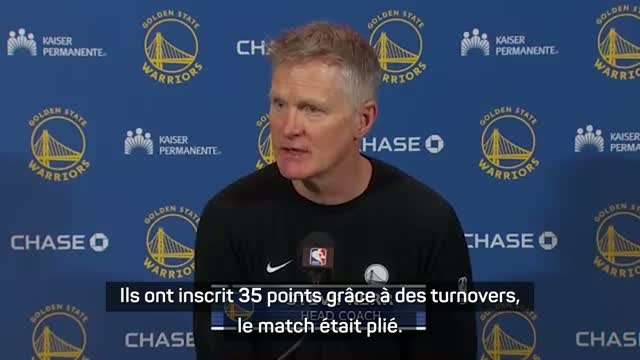 Warriors - Kerr : C'est de ma faute